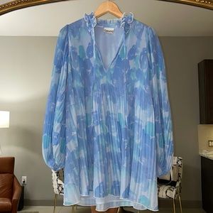 GANNI floral pleated dress - size 4 (36)